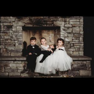 Flower girl dresses and tuxedos